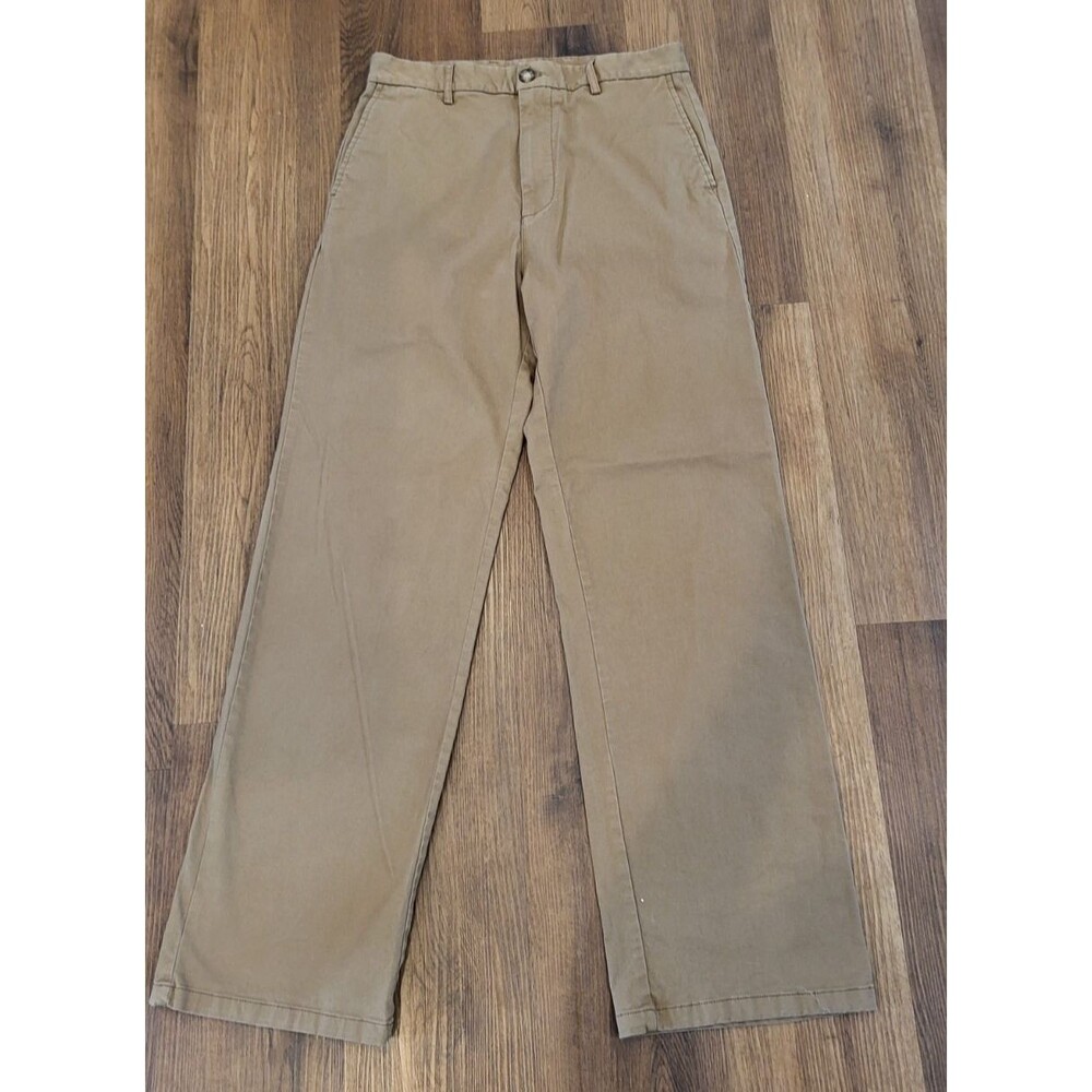Old Navy Mens 31x32**Brown Khaki Chino Pants Straight Leg Stretch Cotton Casual